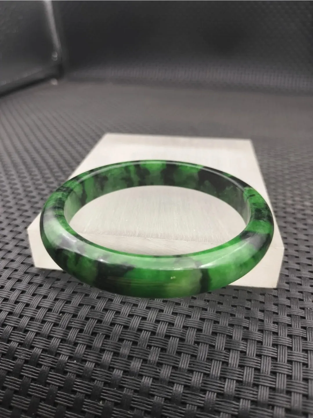 10% OF- 57/58/59mm Certified Natural 3 Color Jadeite Emerald A*Jade HandCarved Lucky Bracelet Bangle GX641