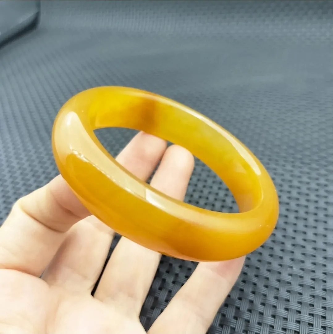 10% OF- 57/58/59mm Certified Natural 3 Color Jadeite Emerald A*Jade HandCarved Lucky Bracelet Bangle GX641