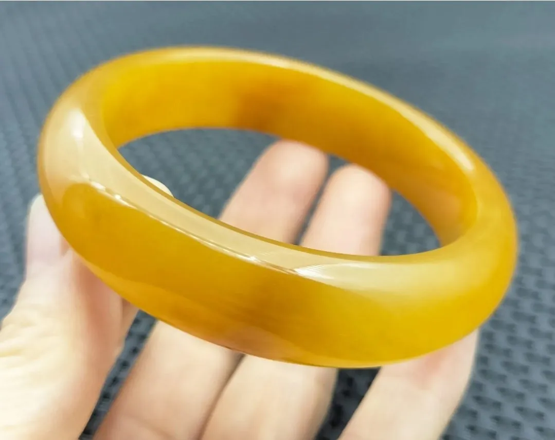 10% OF- 57/58/59mm Certified Natural 3 Color Jadeite Emerald A*Jade HandCarved Lucky Bracelet Bangle GX641