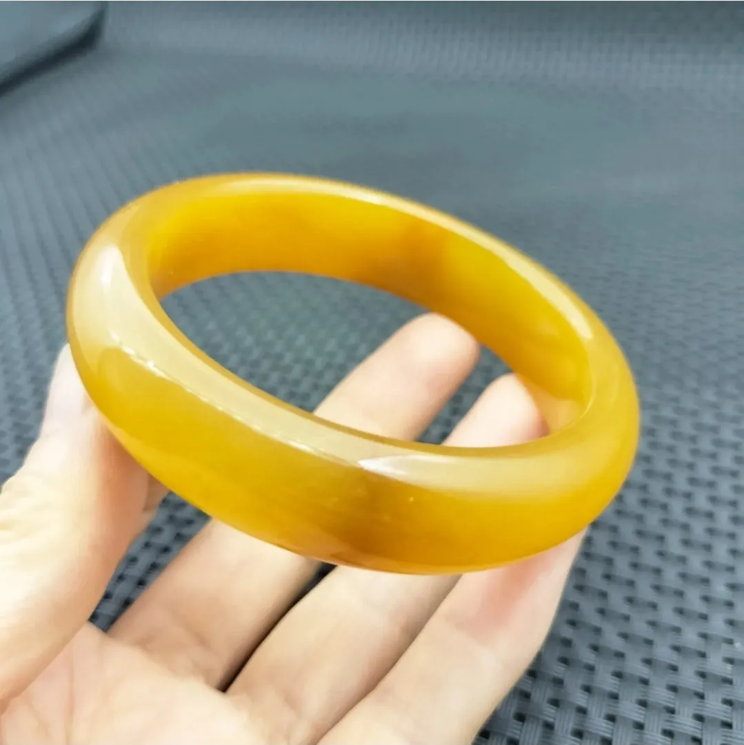 10% OF- 57/58/59mm Certified Natural 3 Color Jadeite Emerald A*Jade HandCarved Lucky Bracelet Bangle GX641