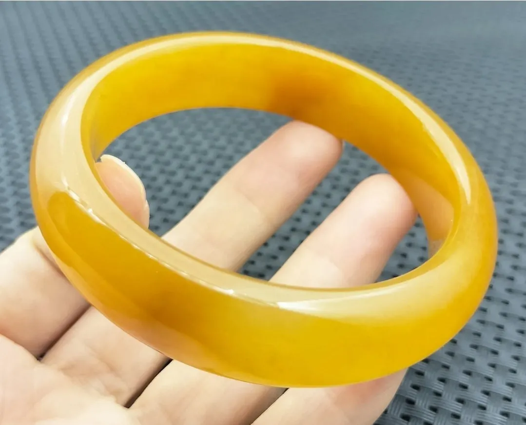 10% OF- 57/58/59mm Certified Natural 3 Color Jadeite Emerald A*Jade HandCarved Lucky Bracelet Bangle GX641