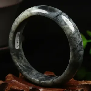 10% OFF- 52/53/54mm Certified Natural Emerald Xiu A*Jade HandCarved Bangle VV5086