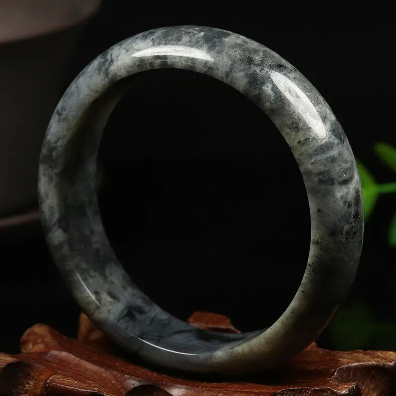 10% OFF- 52/53/54mm Certified Natural Emerald Xiu A*Jade HandCarved Bangle VV5086