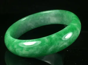 10% OFF- 57/58/59mm Certified Jadeite Emerald A Jade HandCarved Lucky Bracelet Bangle GX874