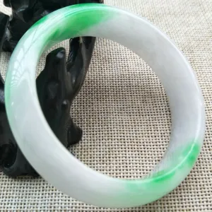 10% OFF- 57/58/59mm Certified Natural Jadeite Emerald A*Jade HandCarved Lucky Bracelet Bangle Z328