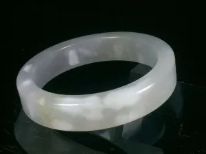 10% OFF- 57/58/59mm Certified Natural Lavender Jadeite Emerald A*Jade HandCarved Lucky Jade Bangle A033