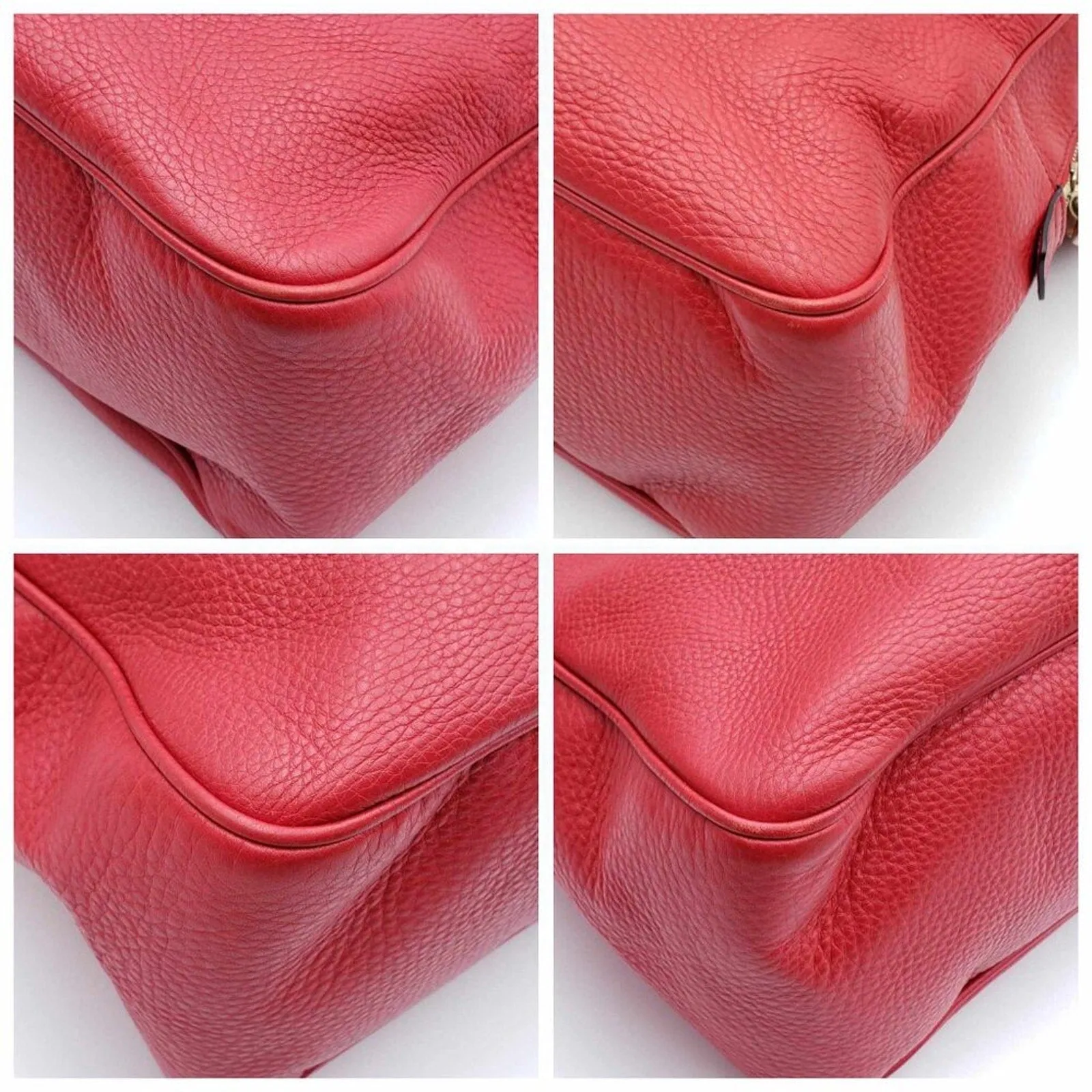 100% Authentic GUCCI Soho Red Leather Shoulder Bag