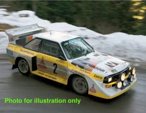 1/10 Lexan Clear RC Car Body Shell for AUDI QUATTRO S1 RALLY 190mm