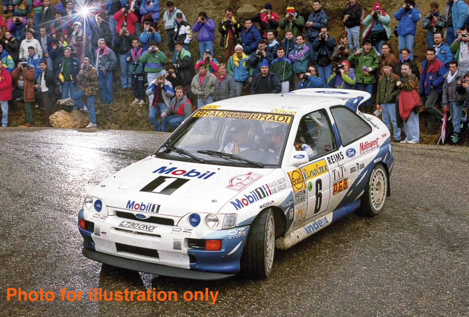1/10 Lexan Clear RC Car Body Shell for FORD ESCORT COSWORTH 190mm