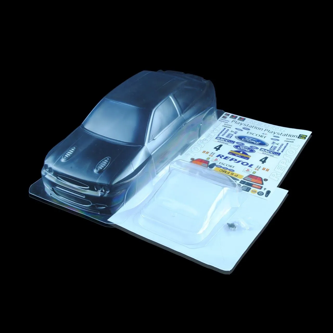 1/10 Lexan Clear RC Car Body Shell for FORD ESCORT COSWORTH 190mm