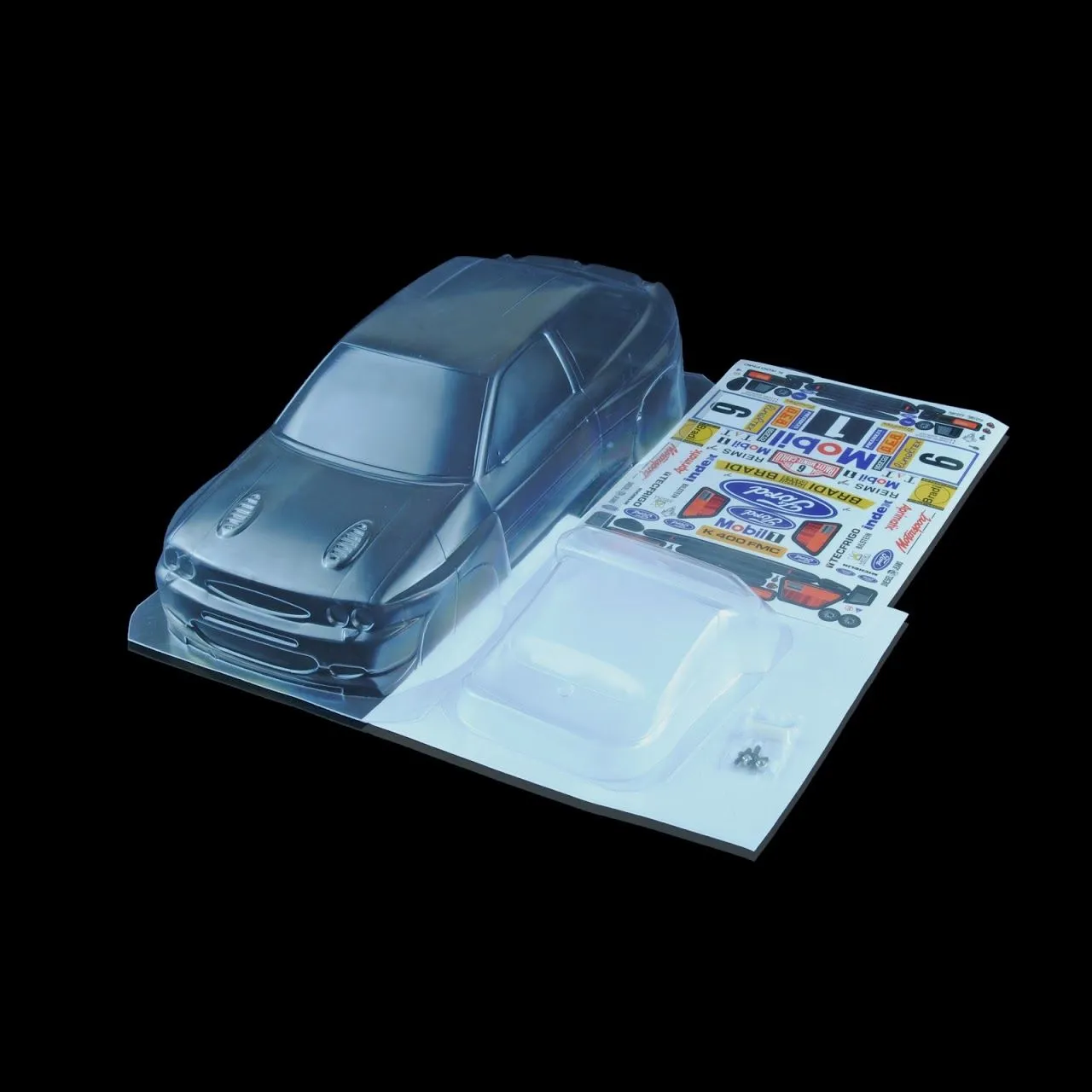 1/10 Lexan Clear RC Car Body Shell for FORD ESCORT COSWORTH 190mm