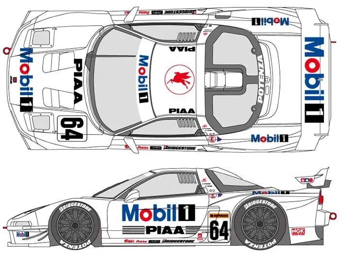 1/10 Lexan Clear RC Car Body Shell for Honda NSX Mobil 1   190mm
