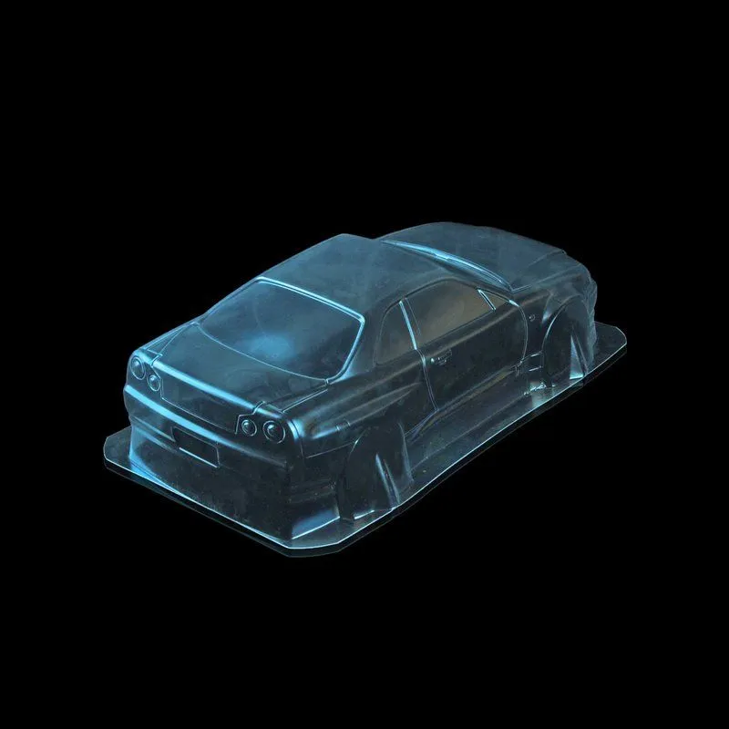 1/10 Lexan Clear RC Car Body Shell for M-Chassis NISSAN SKYLINE GTR R34   210mm