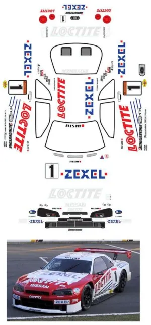 1/10 Lexan Clear RC Car Body Shell for Nissan GT-R R34 LOCTITE ZEXEL 190mm