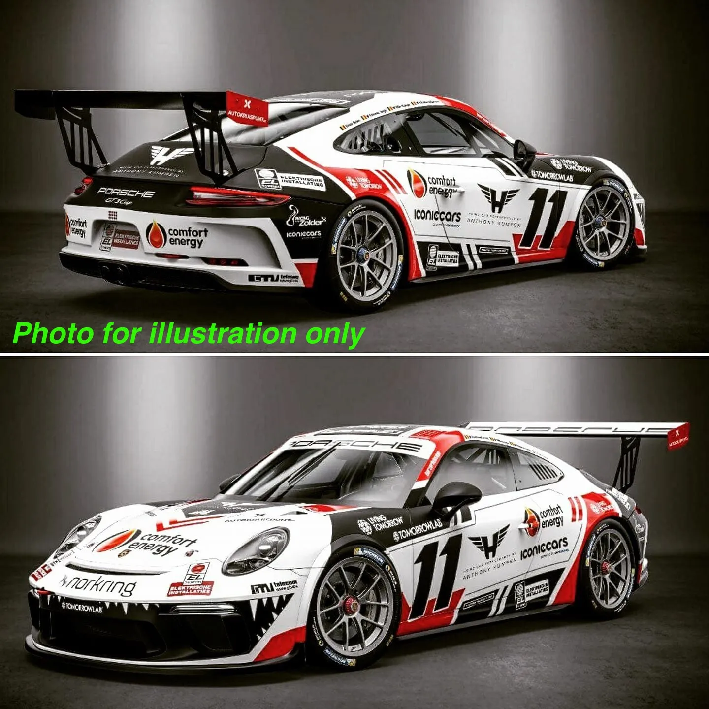 1/10 Lexan Clear RC Car Body Shell for PORSCHE 911 RSR   200mm