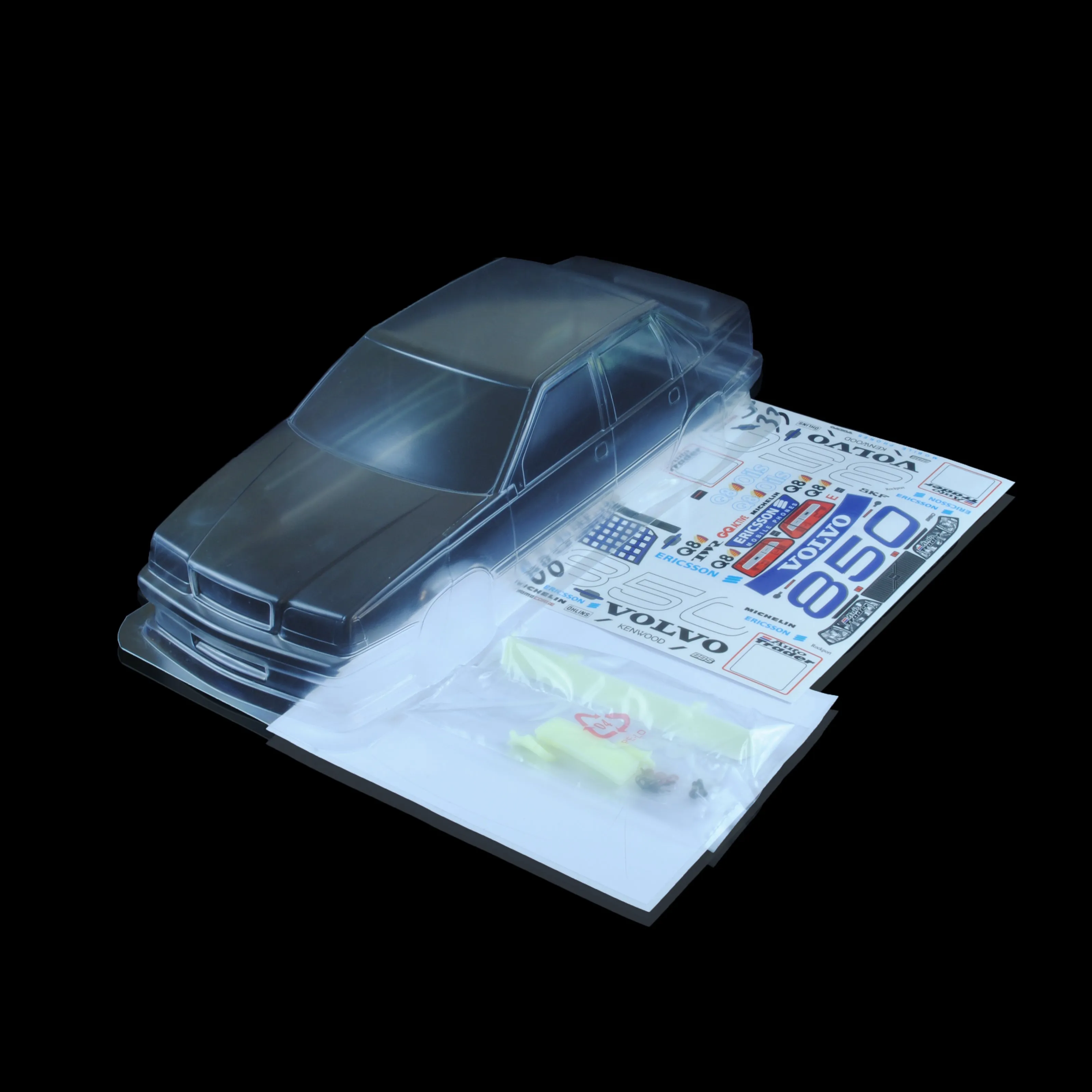1/10 Lexan Clear RC Car Body Shell for VOLVO 850 BTCC 190mm