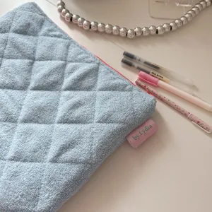 13" Laptop Pouch - Blue Terry