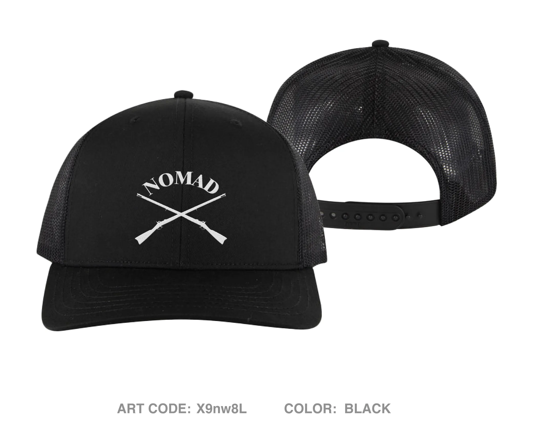 1st PLT, C Co, 1-87 IN Embroidered Snapback Trucker Cap - X9nw8L