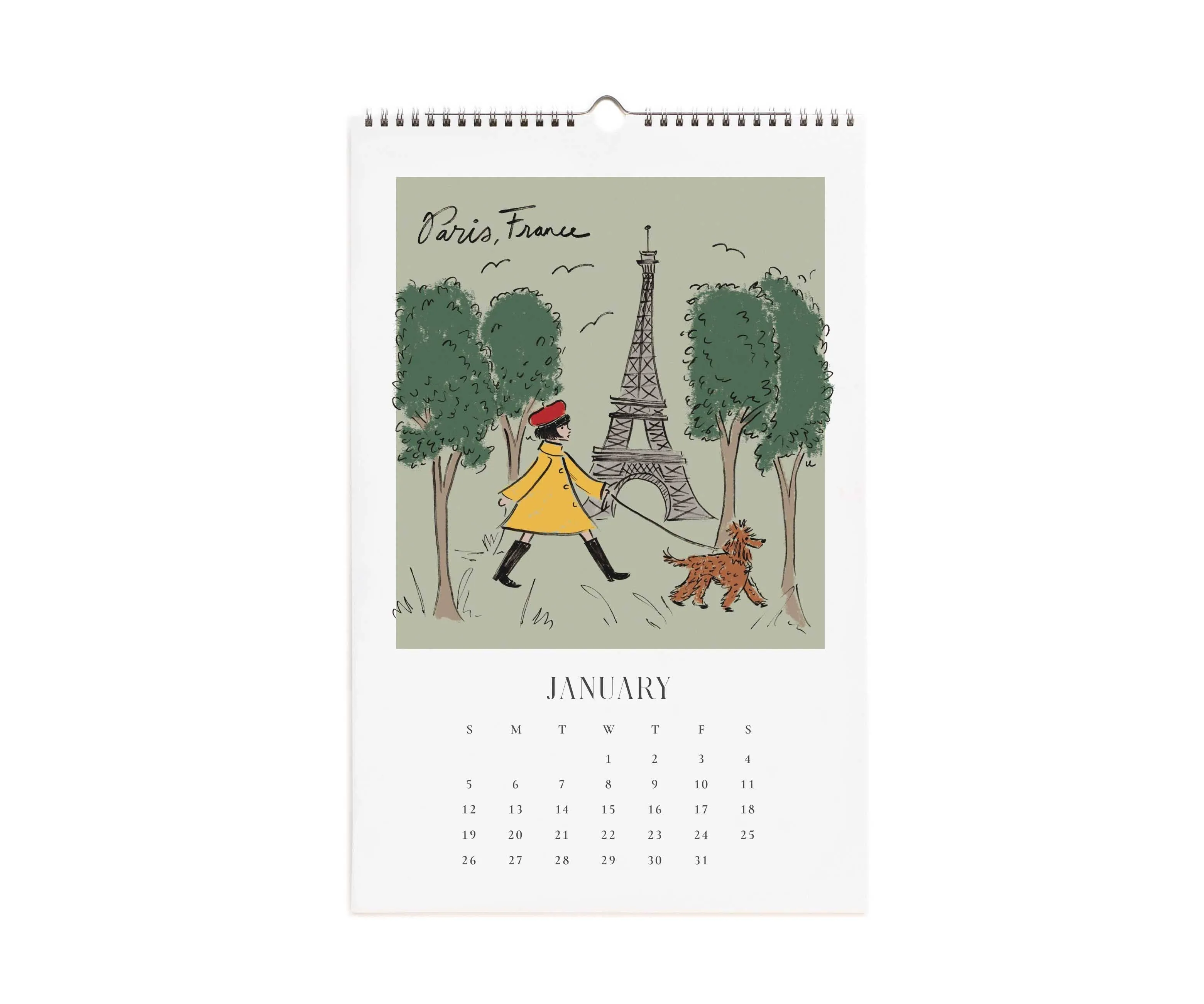 2025 Travel Sketchbook Wall Calendar