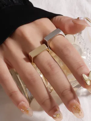 2pcs Simple Ring - Multicolor