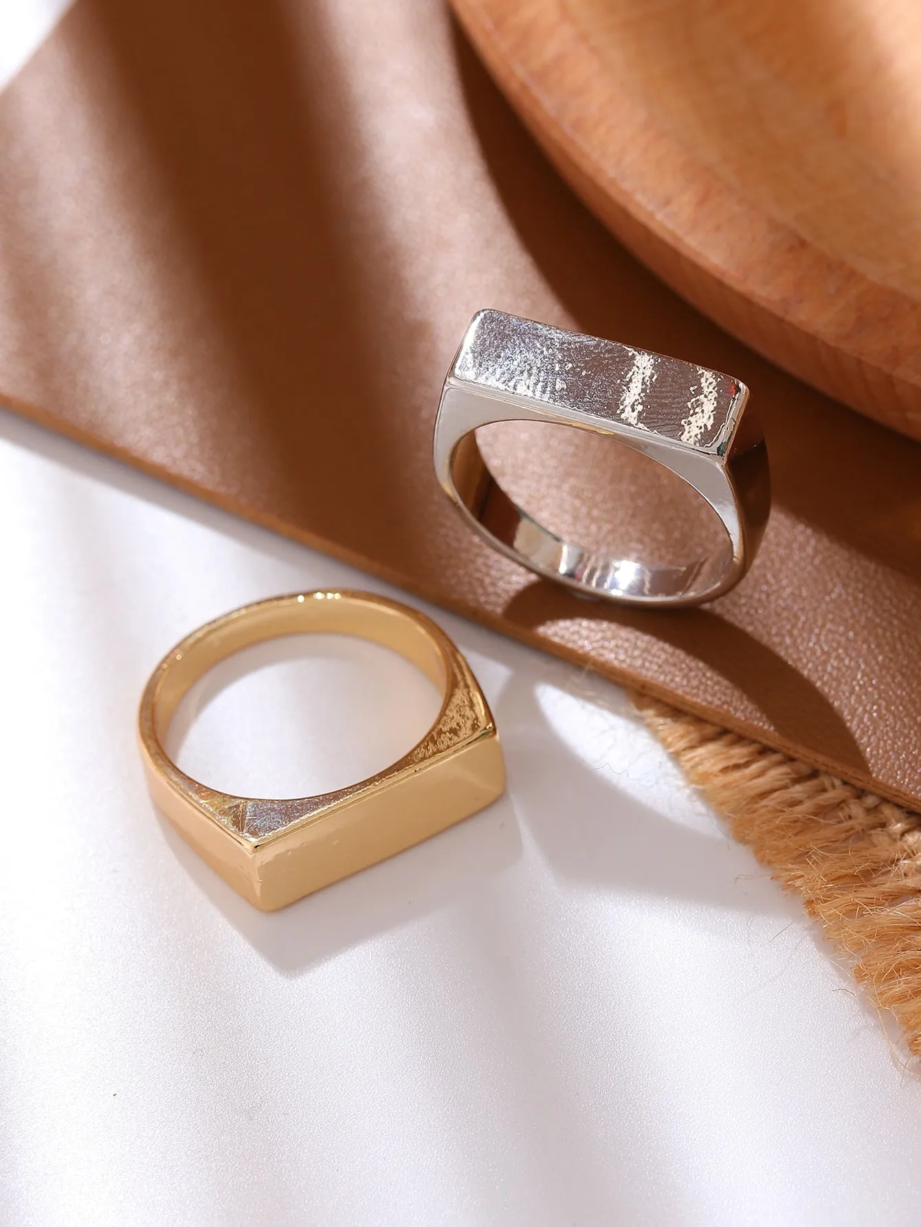2pcs Simple Ring - Multicolor