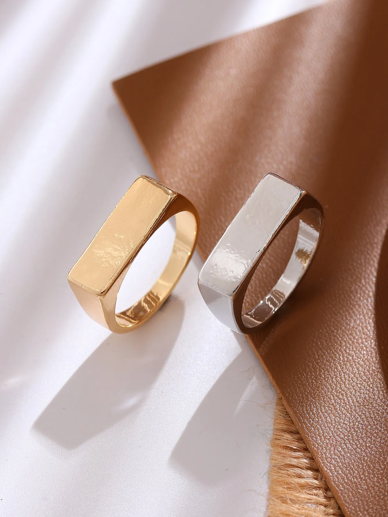 2pcs Simple Ring - Multicolor