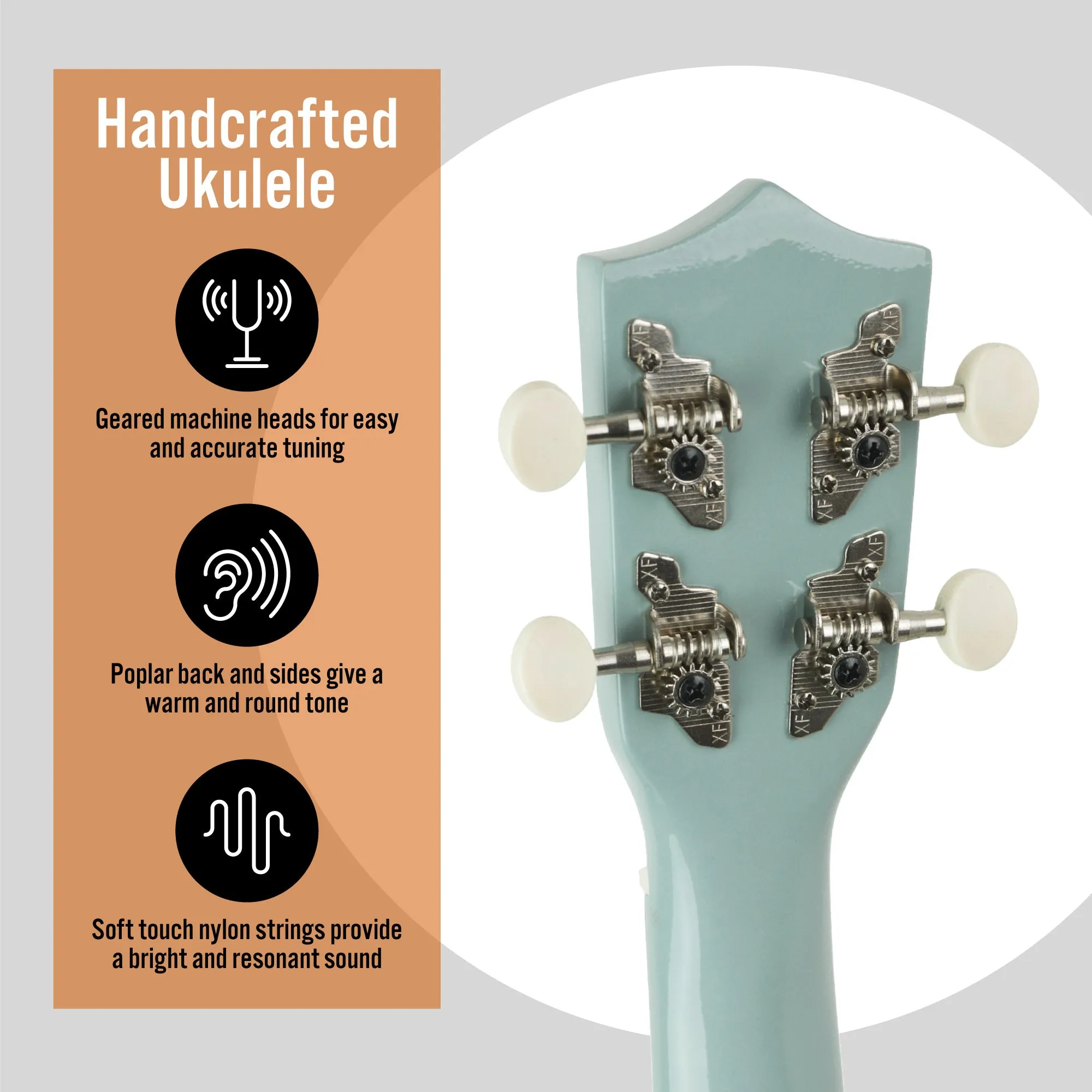 3rd Avenue Pastel Soprano Ukulele with Bag