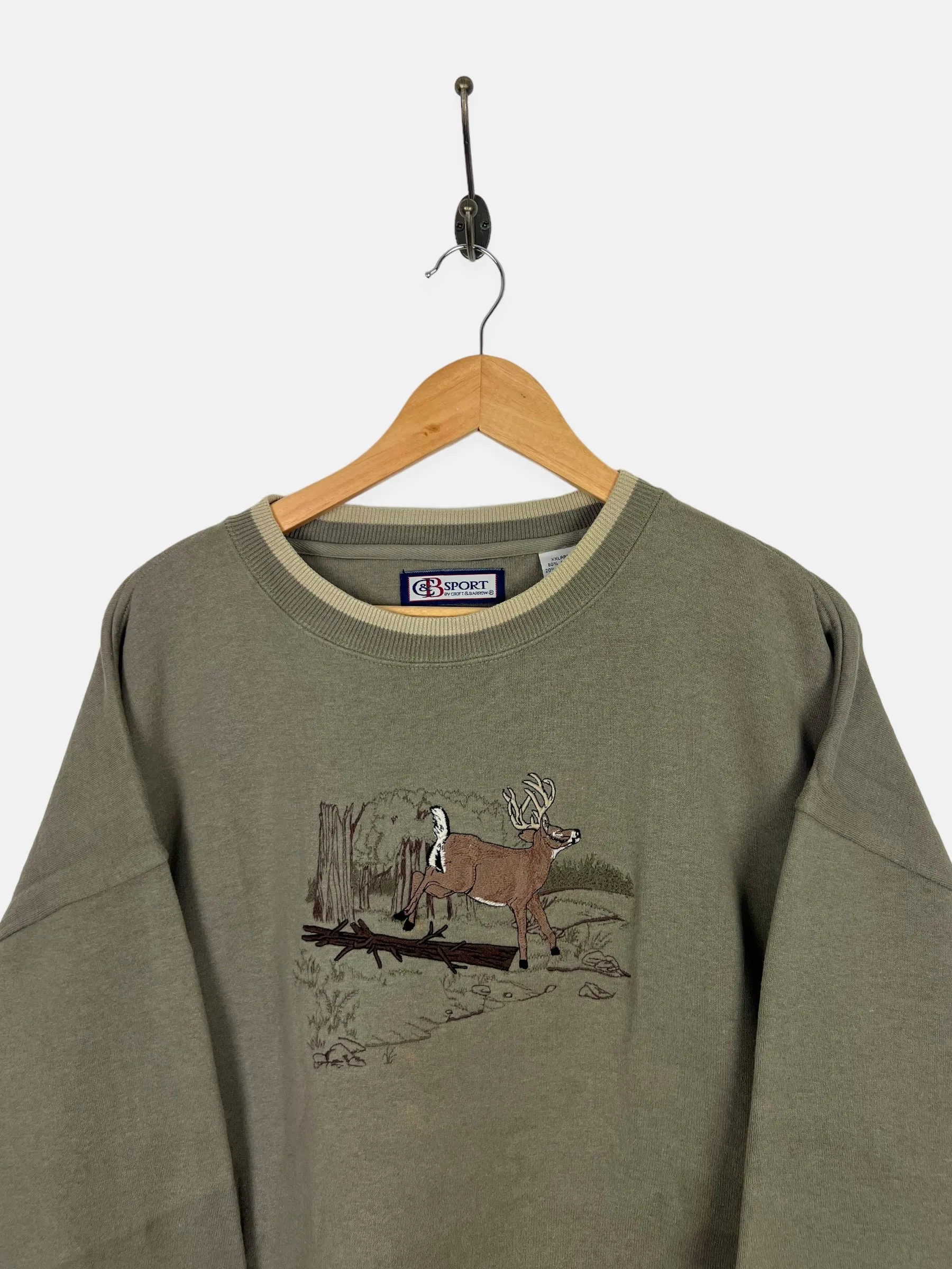 90's Big Buck Embroidered Vintage Sweatshirt Size 2XL