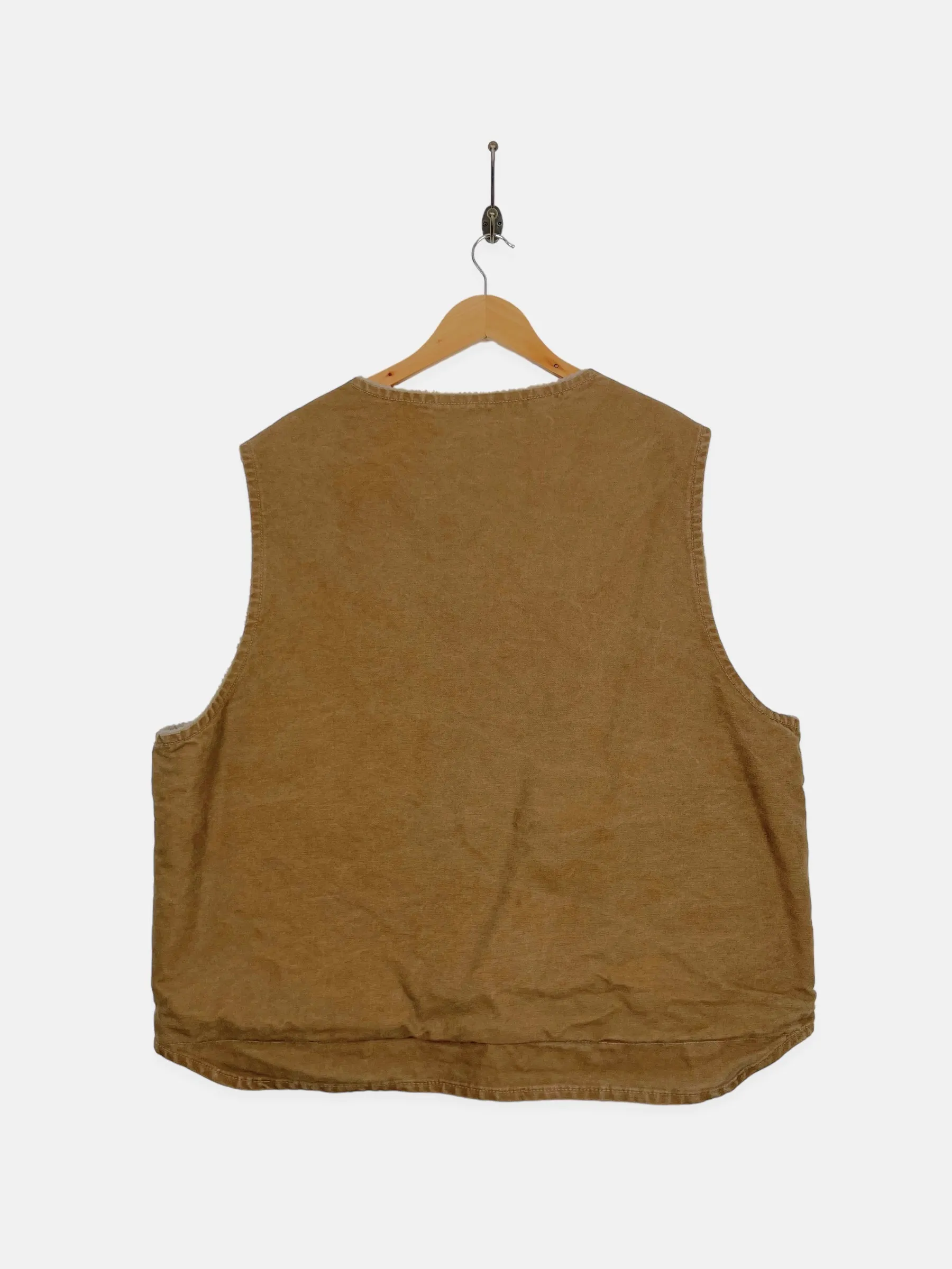 90's Carhartt Embroidered Heavy Duty Sherpa Lined Vest Size 2XL