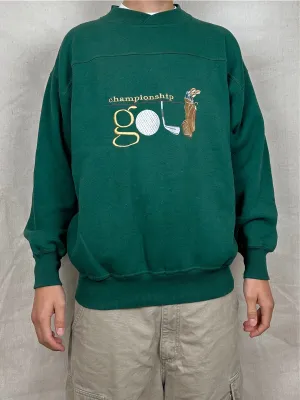 90's Championship Golf Embroidered Vintage Sweatshirt Size L-XL