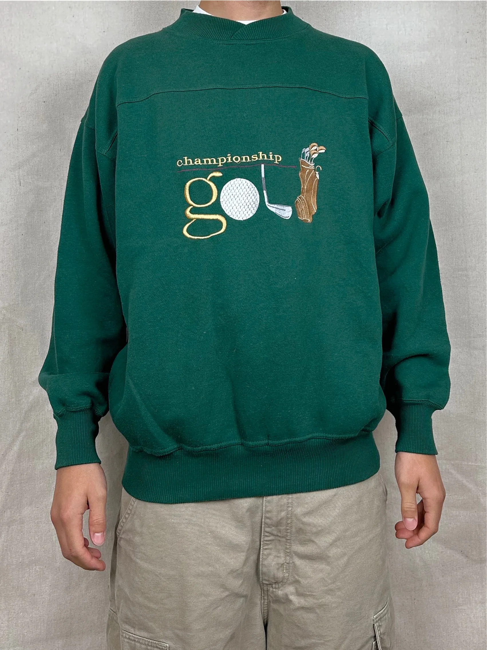 90's Championship Golf Embroidered Vintage Sweatshirt Size L-XL