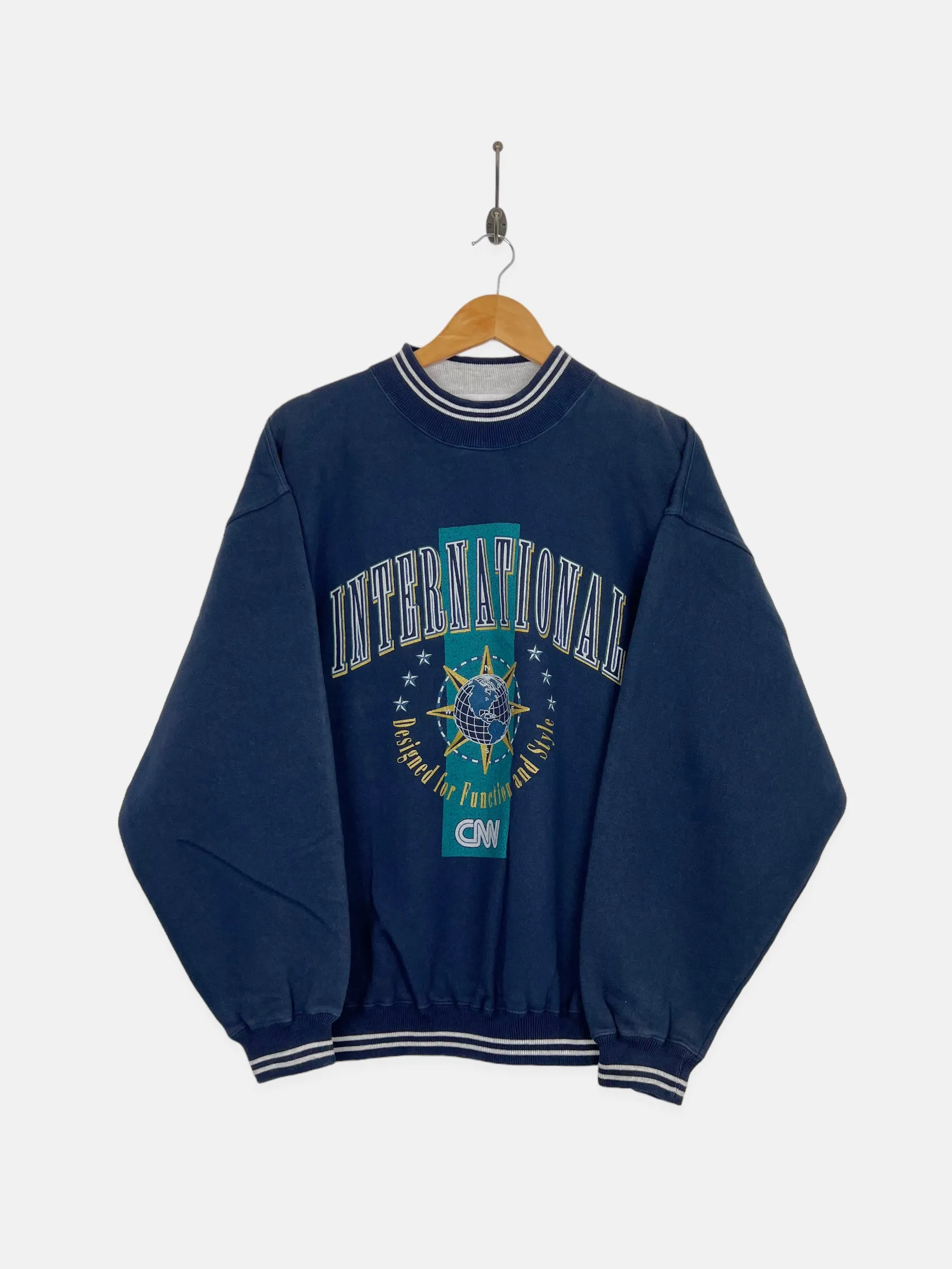 90's CNN International Vintage Sweatshirt Size M-L