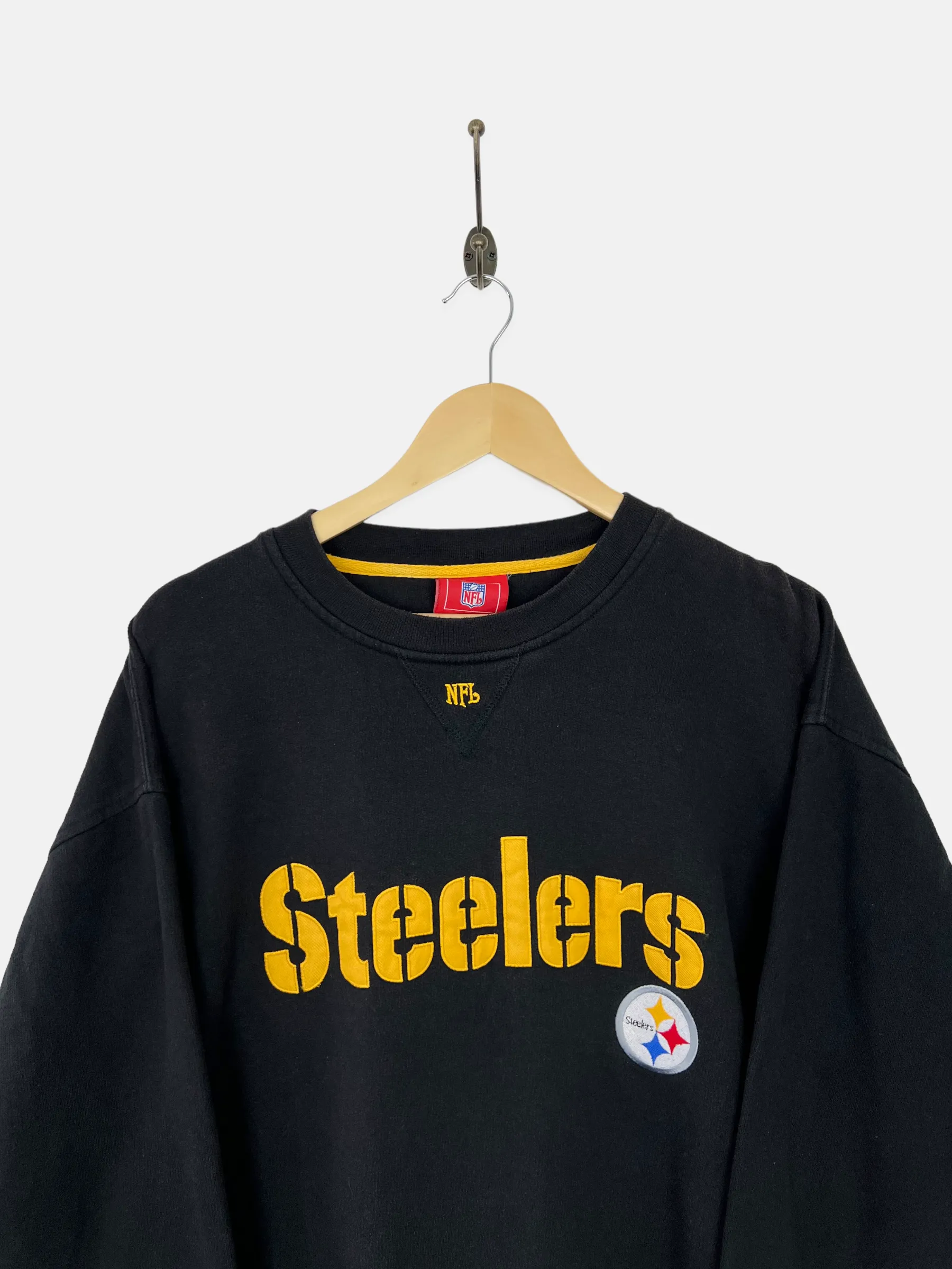 90's Pittsburgh Steelers NFL Embroidered Vintage Sweatshirt Size XL