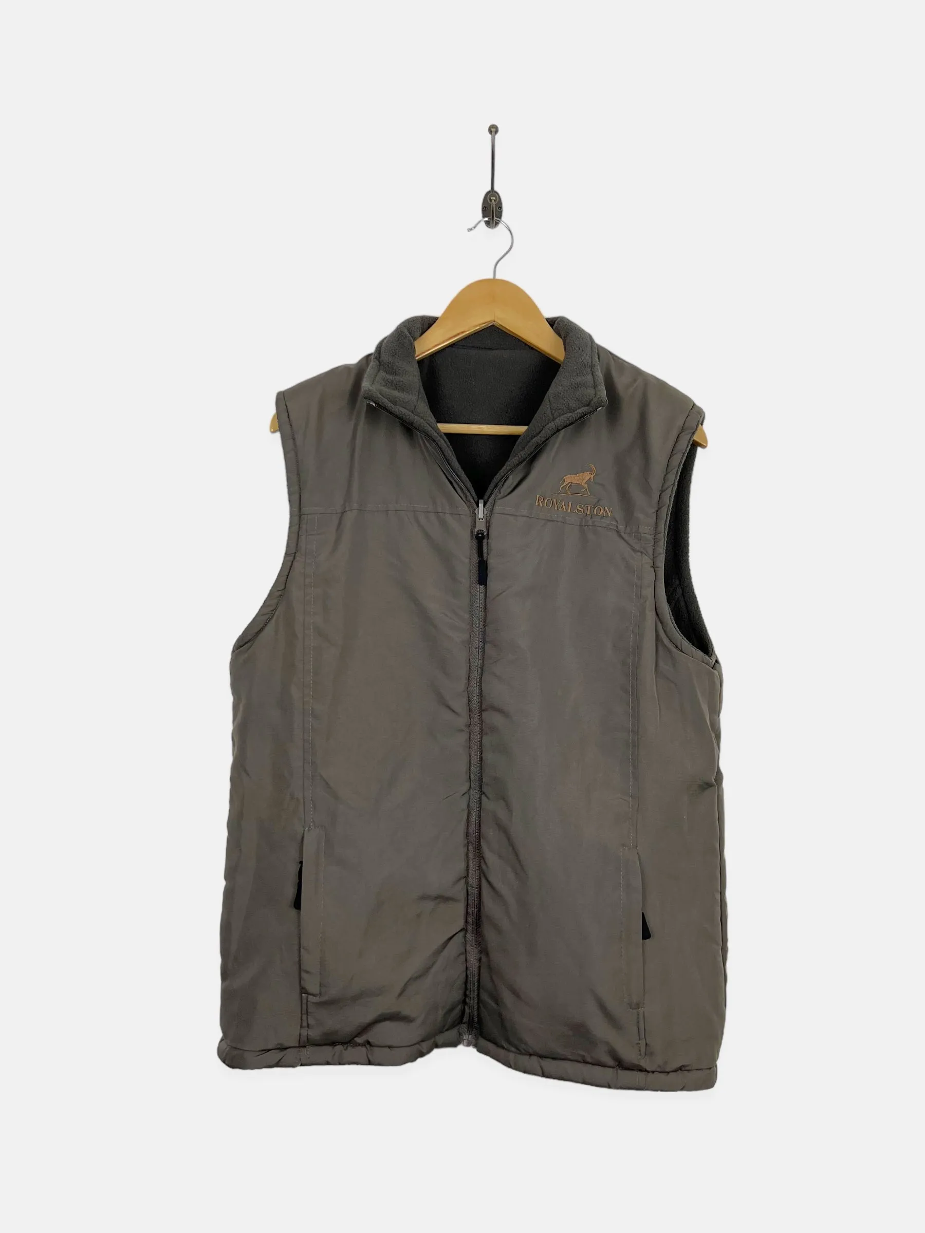 90's Reversible Embroidered Fleece Vest Size M