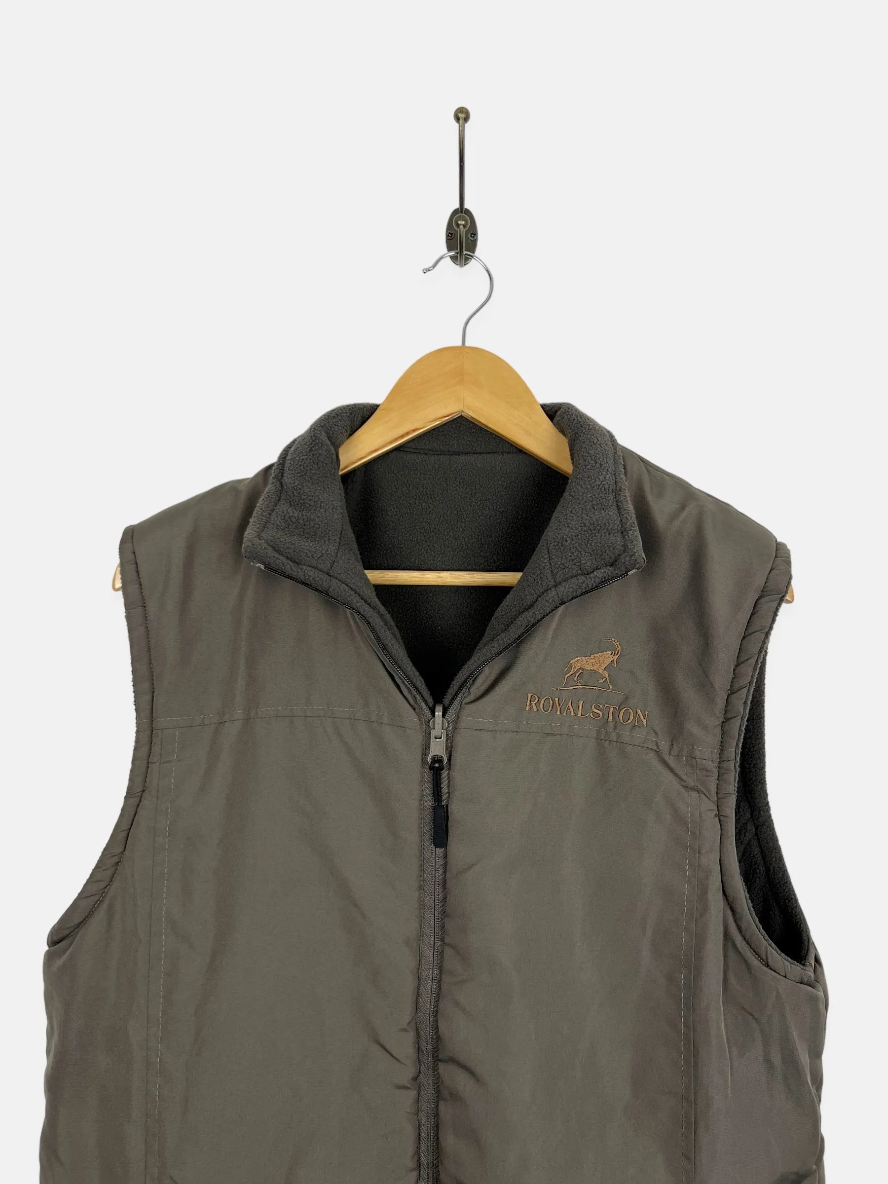 90's Reversible Embroidered Fleece Vest Size M