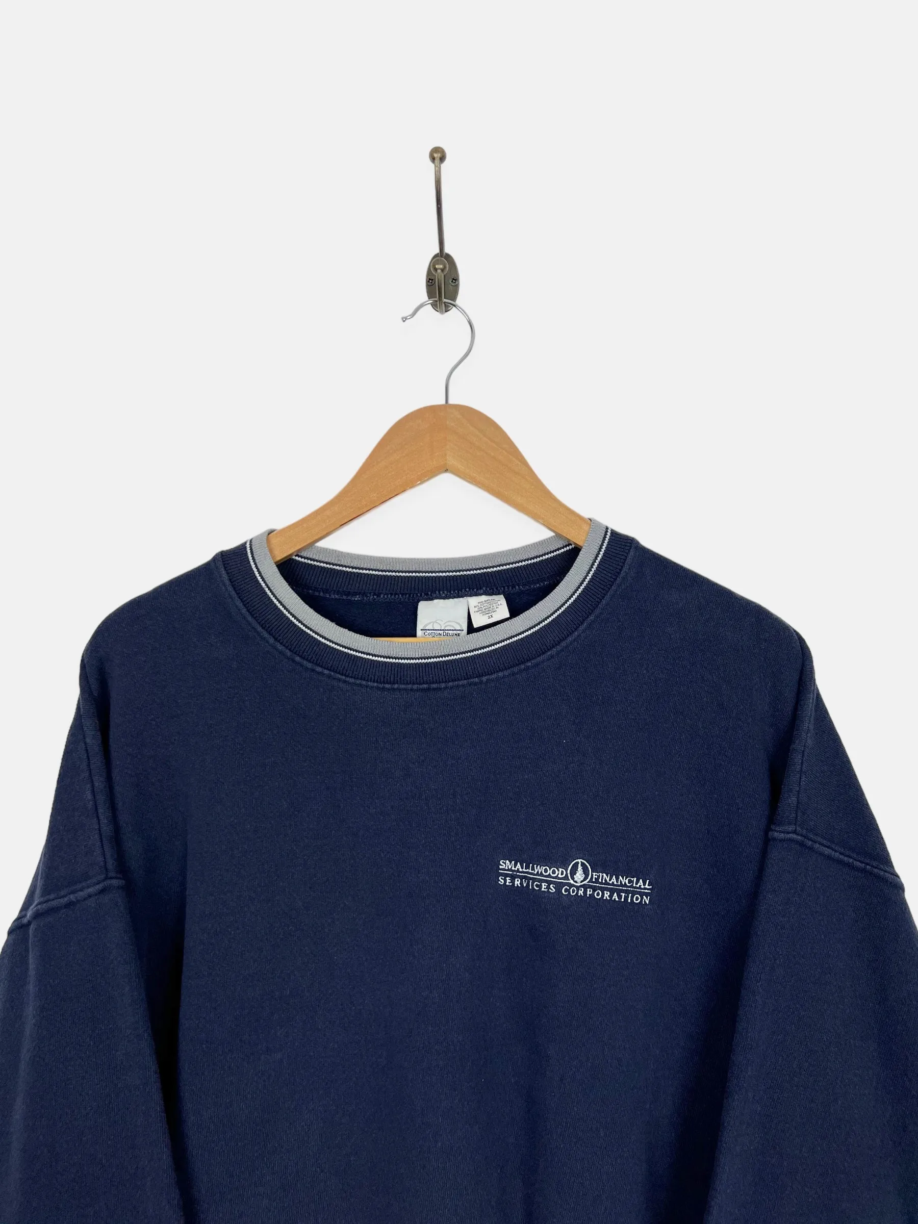 90's Smallwood Financial Cooperation Embroidered Vintage Sweatshirt Size 2XL