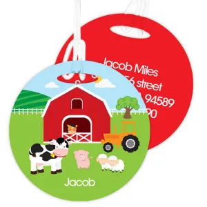 A Day In The Farm Personalized Bag Tag