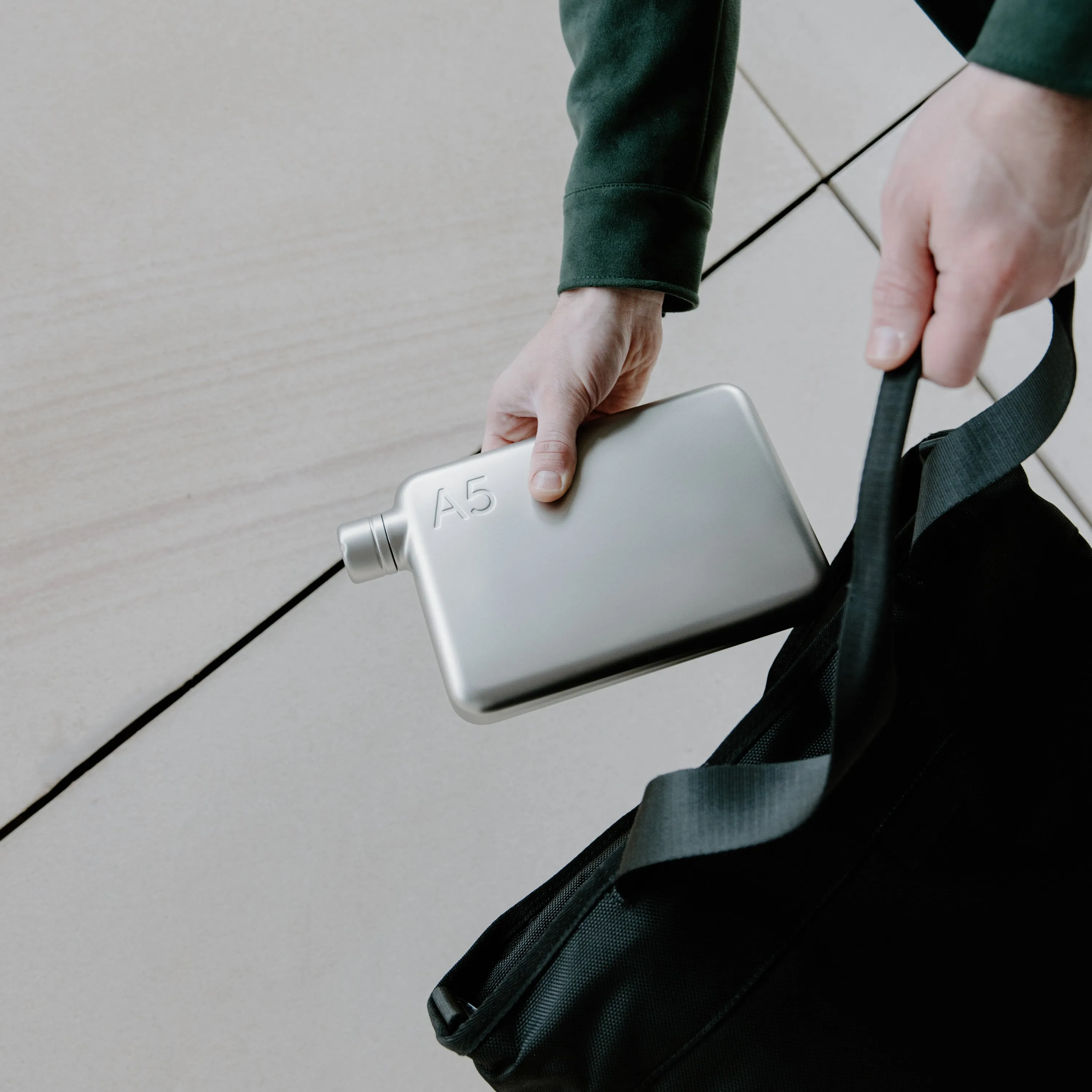 A5 memobottle (Stainless Steel) – Satin