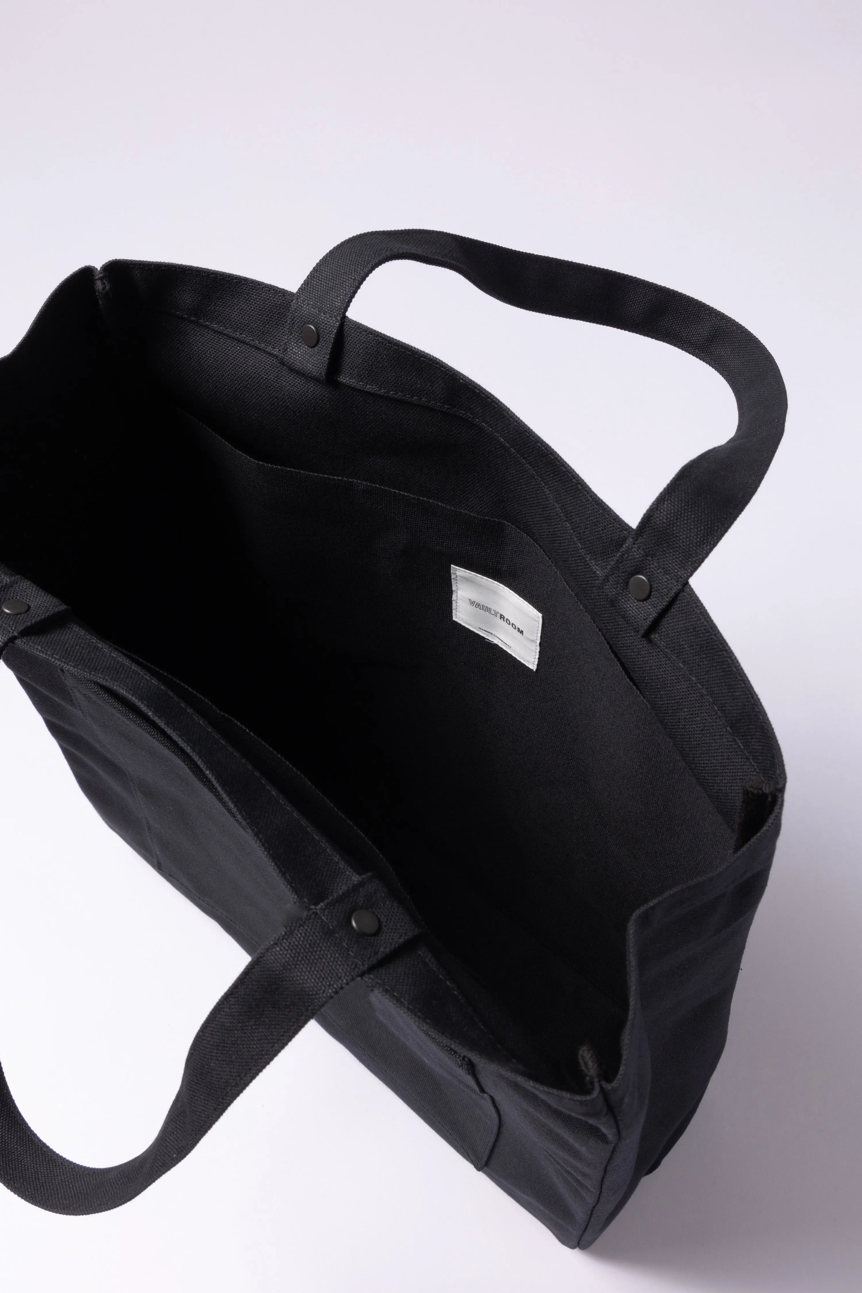 AKUAKU CANVAS TOTE BAG / BLACK