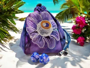 Alien flower dice bag