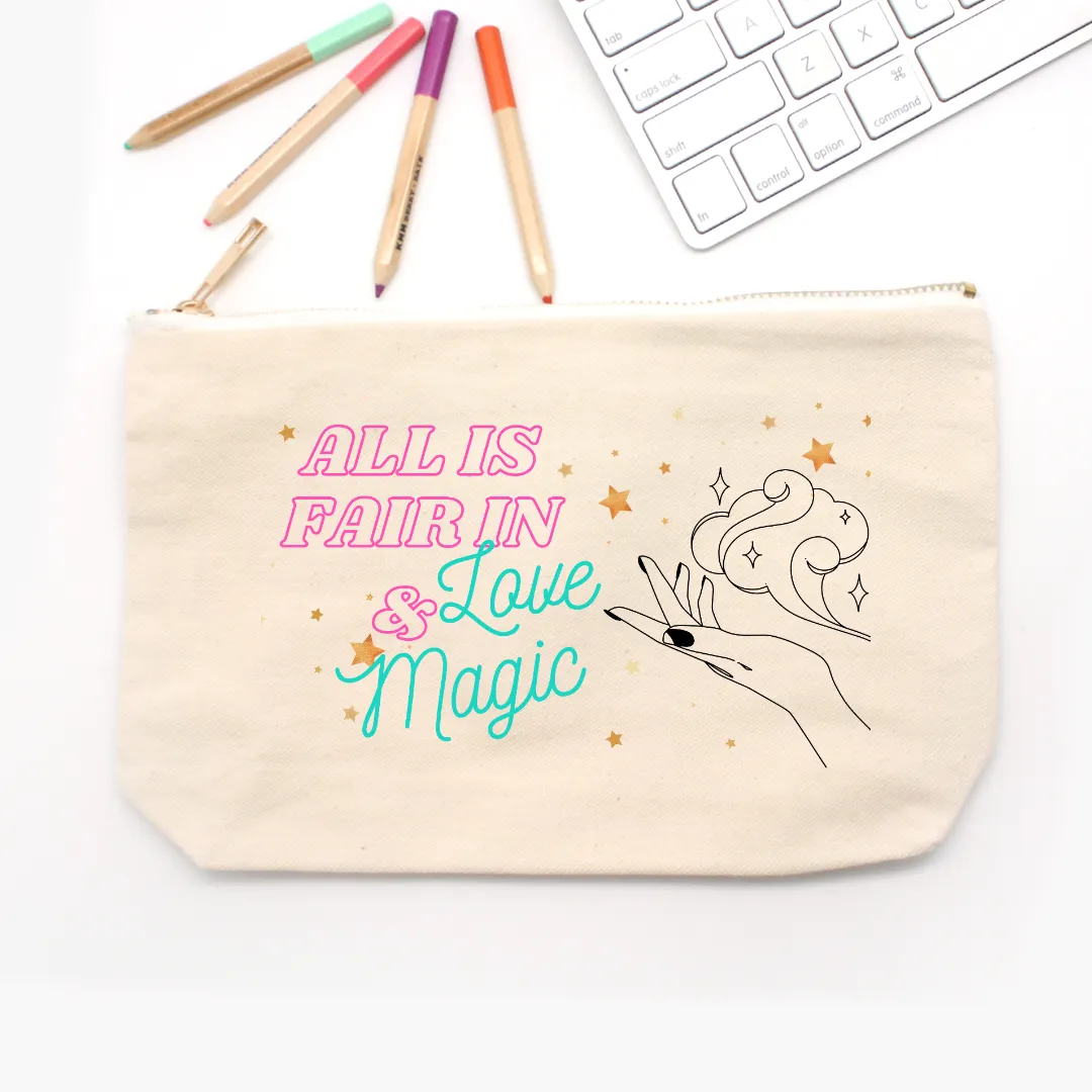 All is Fair in Love & Magic Canvas Pencil Case