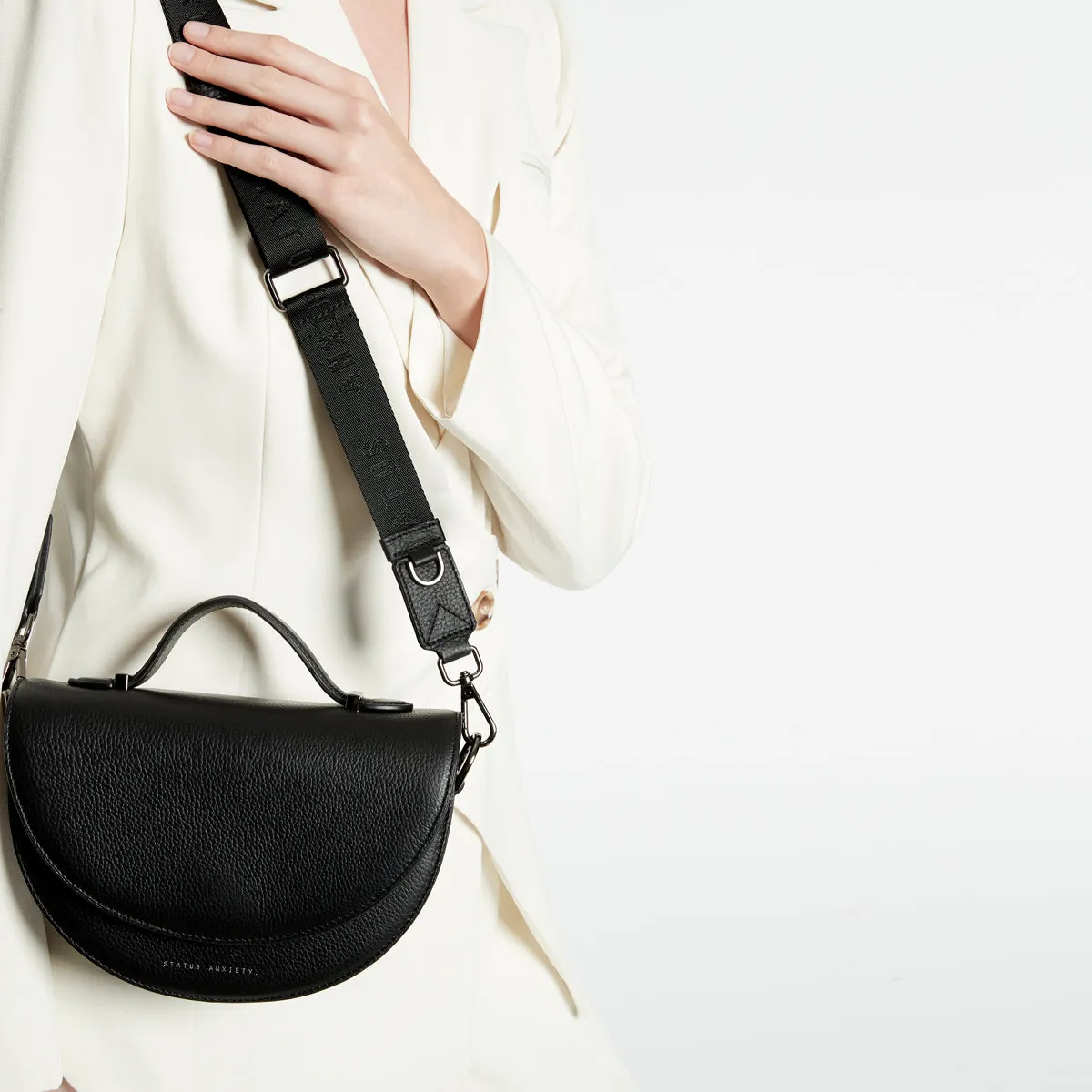 All Nighter Bag With Webbed Strap - Black