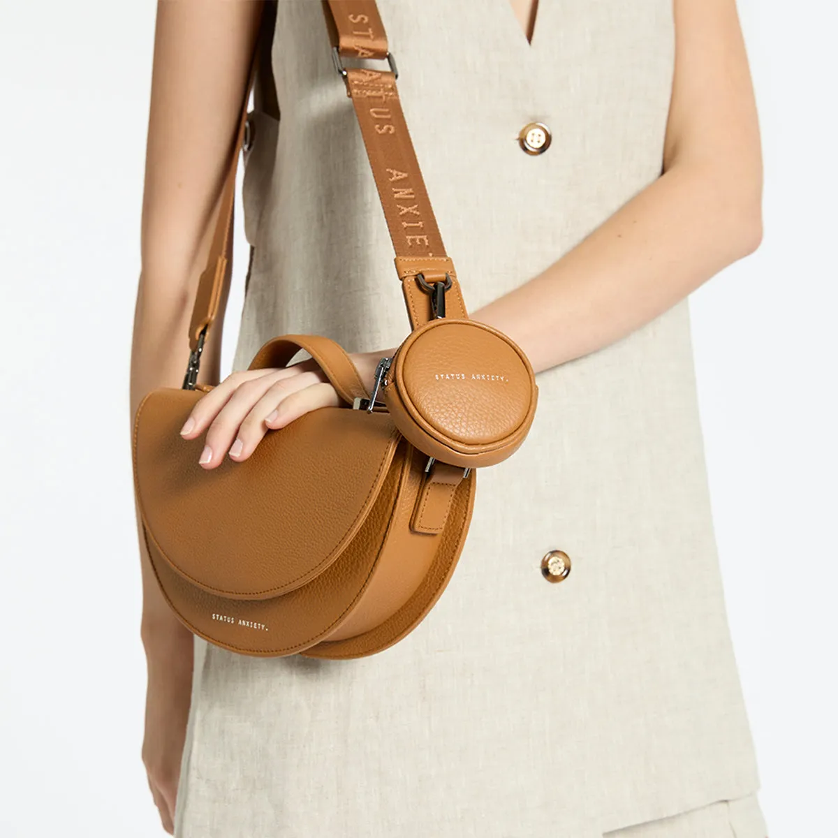 All Nighter Bag With Webbed Strap - Tan