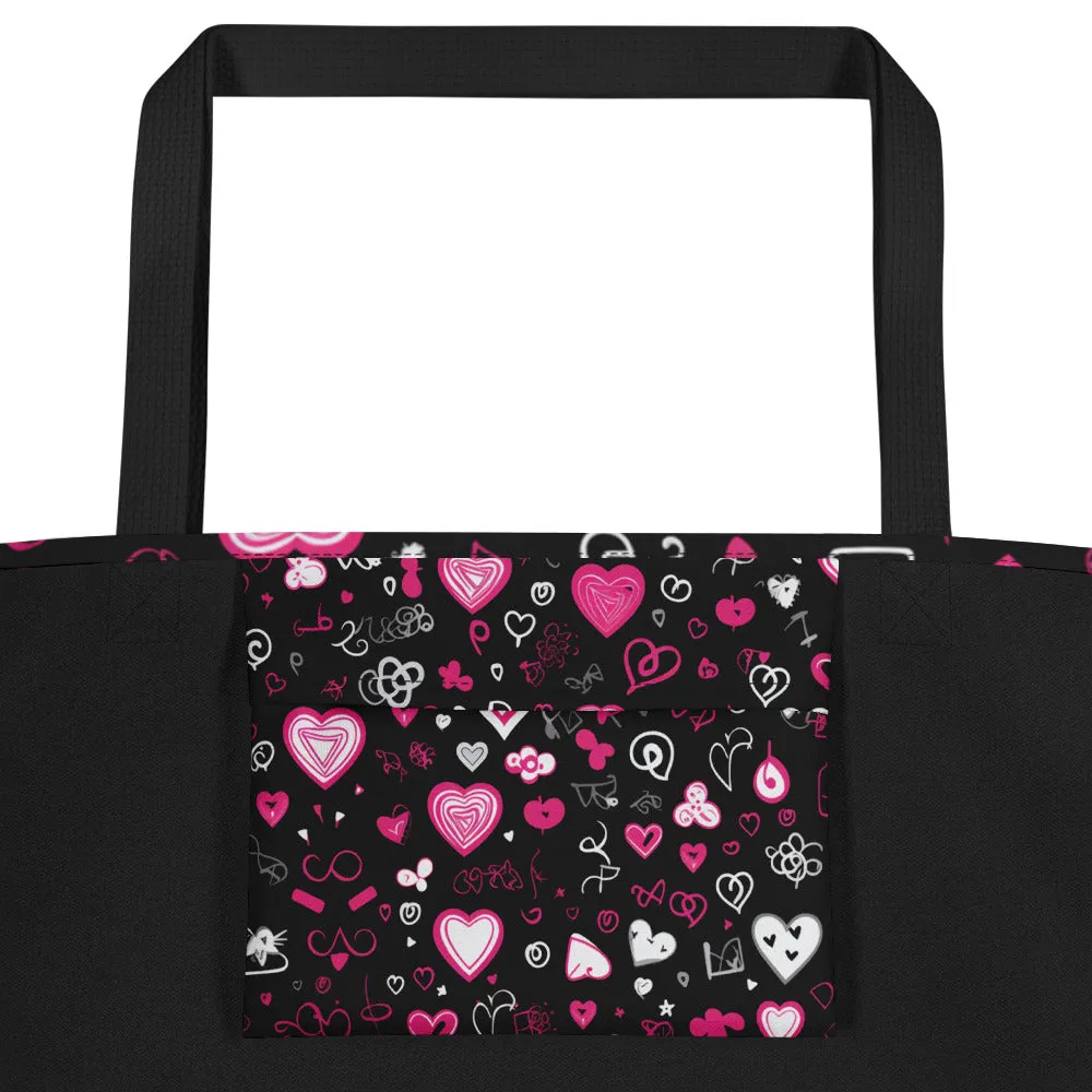 All-Over Print Large Tote Bag- Custom Bag- travel