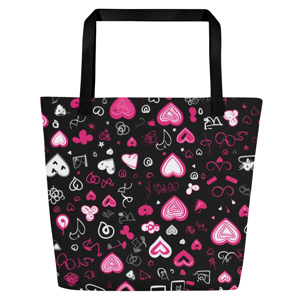 All-Over Print Large Tote Bag- Custom Bag- travel