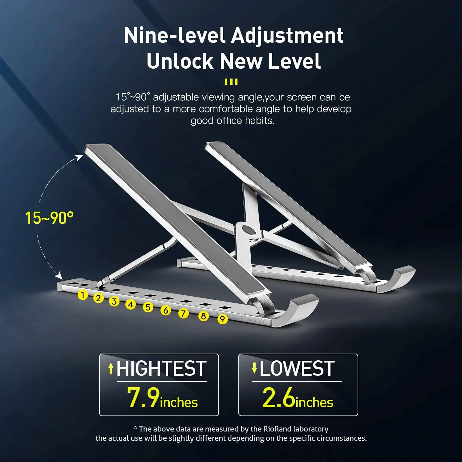 Alloy Creative Portable Laptop Stand Foldable Adjustable Laptop Stand Holder Universal Ergonomic Aluminium Alloy Travel Mini Ventilated Notebook Stand for Macbook Notebook Computer PC iPad Tablet