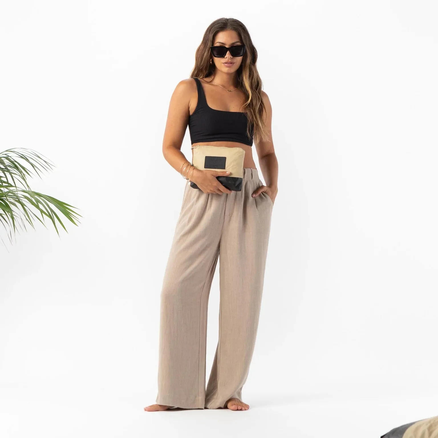 ALOHA Collection - Small Pouch Dipped Black/Dune