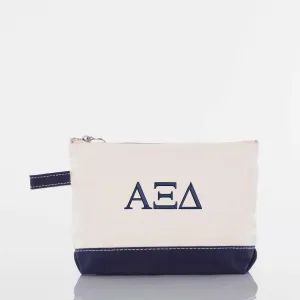 Alpha Xi Delta Canvas Cosmetic Bag