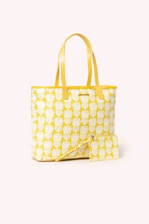 AM TOTE-  GOLDEN YELLOW PINEAPPLE