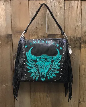 American Original Cow Skull Handbag